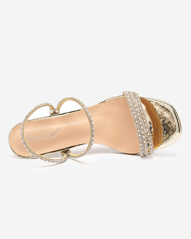 Gold lacquered slippers with low heels Lakopi - Footwear