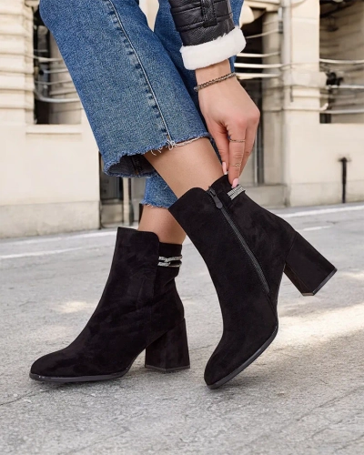Royalfashion Women's ankle boots on a post Losite