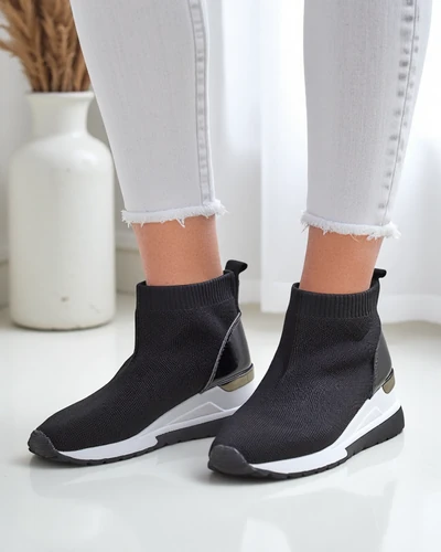 Royalfashion Women's slip-on wedge sneakers with rhinestones Viseq