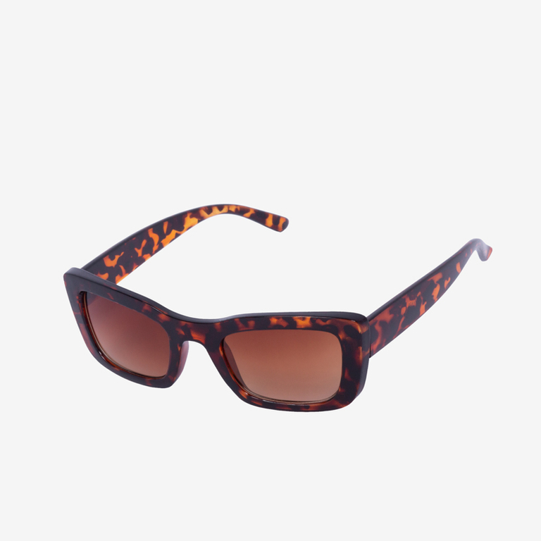 Ladies' brown slim leopard print sunglasses - Accessories