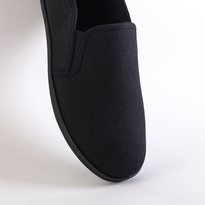 Black men's slip on sneakers Japlor- Footwear