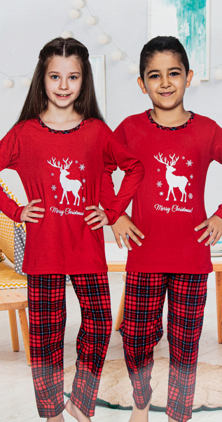 Children's red Christmas pajamas - Clothing