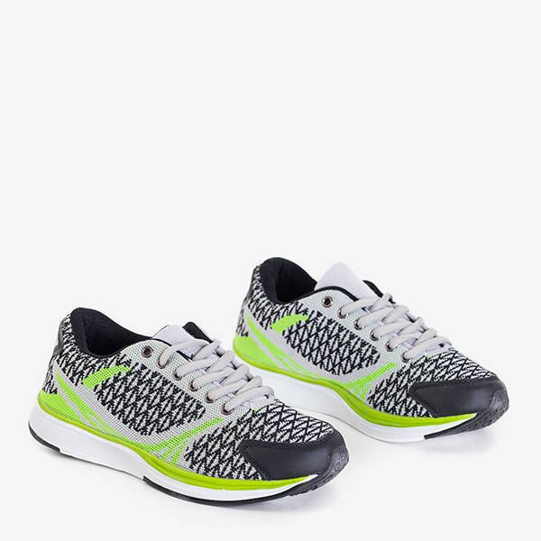 Light gray women's sports shoes with patterns Edgar - Footwear