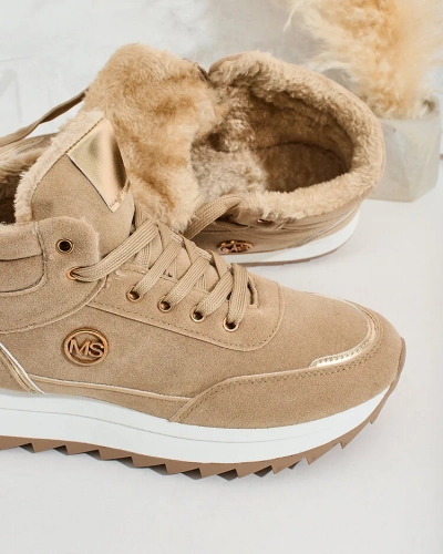 Royalfashion Warmed women's sneakers with fur Casill