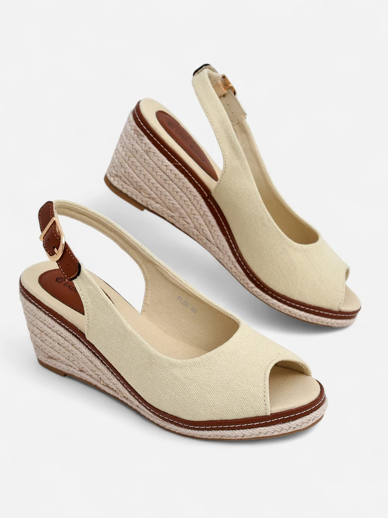 Royalfashion Women's wedge sandals open toe Tafenis