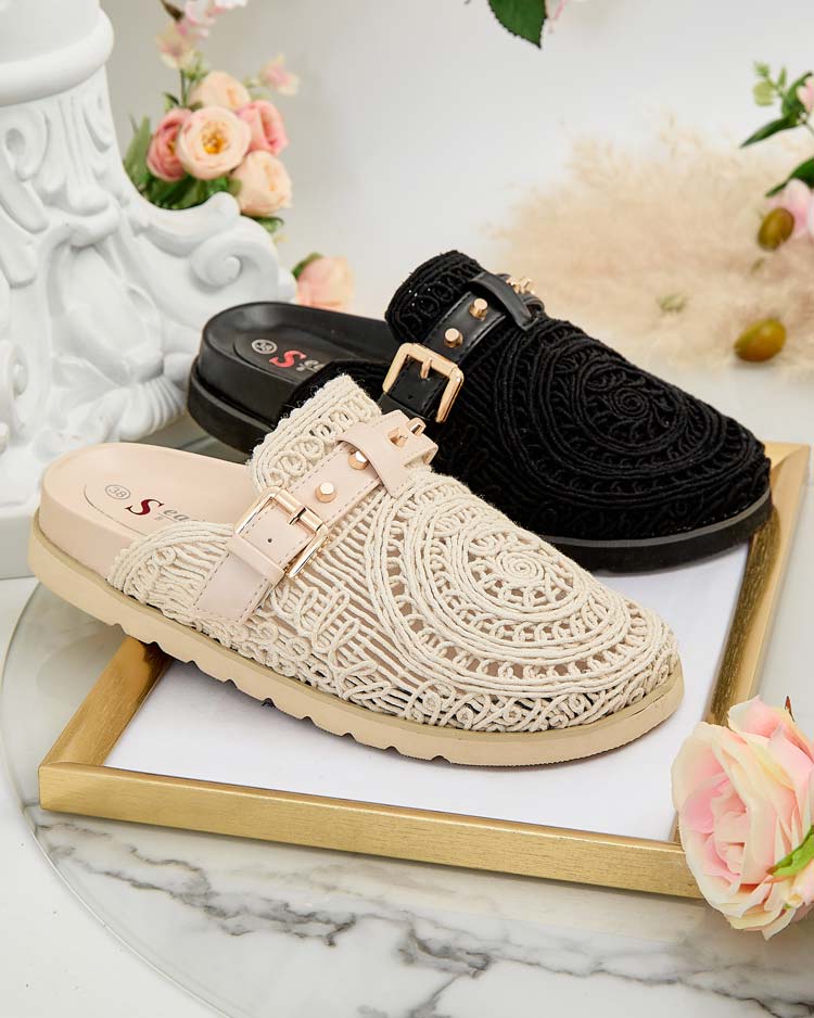 Royalfashion Women's flip-flops with embroidery Leronip