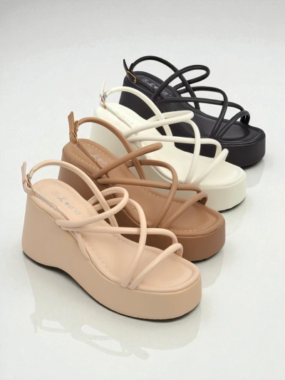 Royalfashion Sandały damskie na koturnie Skyline Straps