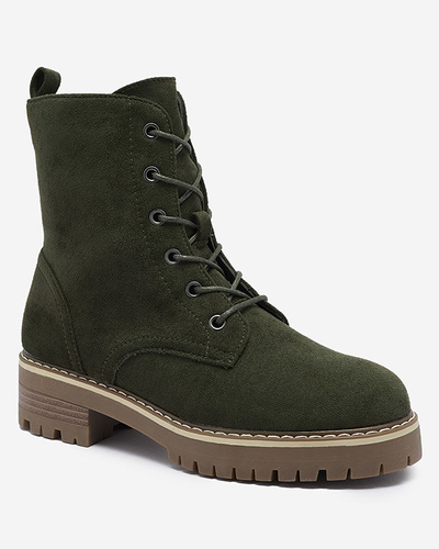Green women's trapper boots Priviea - Footwear
