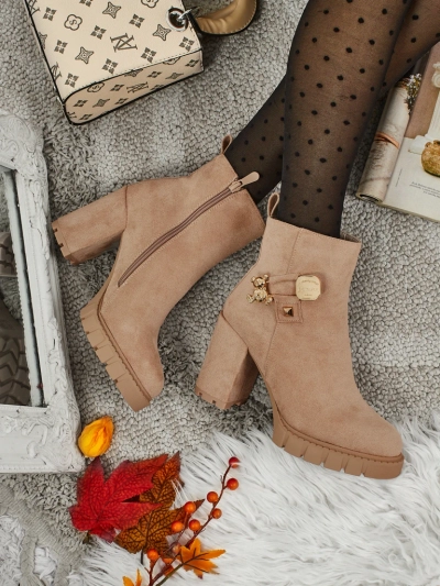 Women's Eco Suede Heeled Ankle Boots Bearr