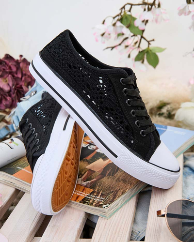 Calista Nero sieviešu sporta apavi ar mežģīnēm, elpojoši - kolekcija Vasara/Pavasaris