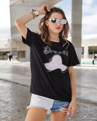 Royalfashion Женская хлопковая блуза с принтом