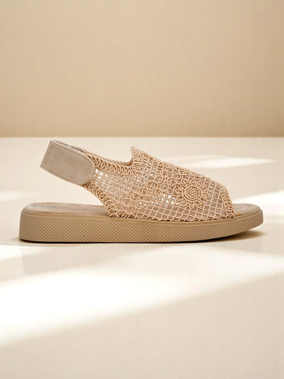 Royalfashion Women’s openwork sandals with Levay upper