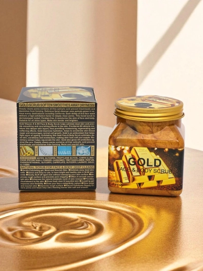 Aurelia Gold Scrub do twarzy i ciała, odżywczy peeling 300ml