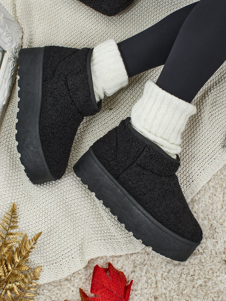 Marellin Women's Short Faux Snow Boots