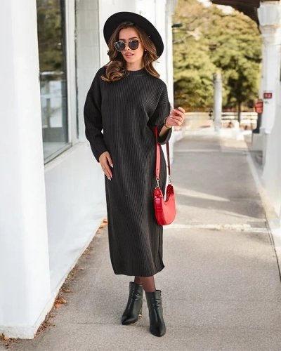 Royalfashion Sieviešu gara džempera kleita