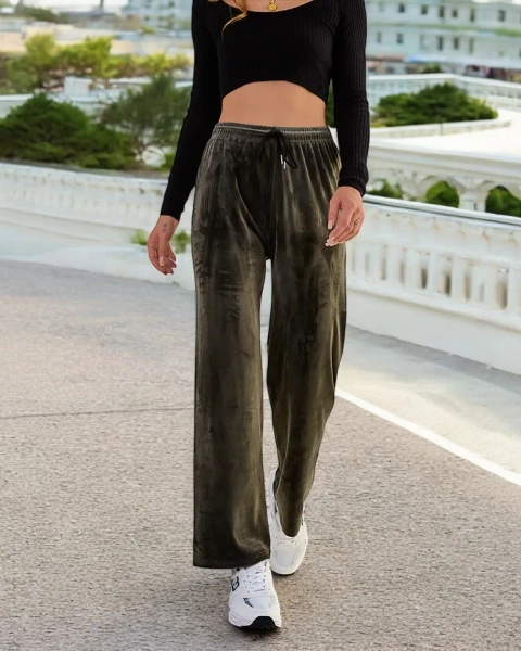 Royalfashion Sieviešu treniņbikses a'la velūrs