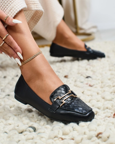 Royalfashion Melni sieviešu mokasīni Bulerol