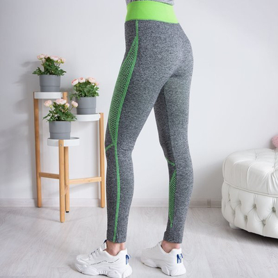 Gray gaiters with green inserts - Pants 1