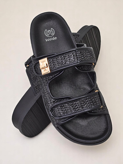 Royalfashion Женские шлепанцы с плетёным дизайном Delibeli