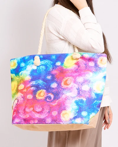 Royalfashion Large fabric bag with print