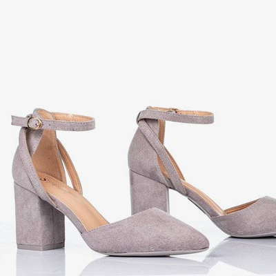 Gray pumps on a higher post Party Time - Footwear 1