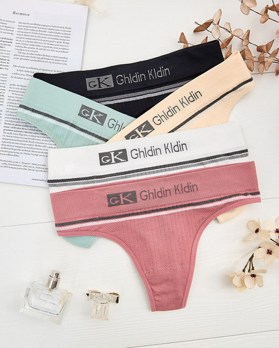 Royalfashion Women's thong panties with inscriptions