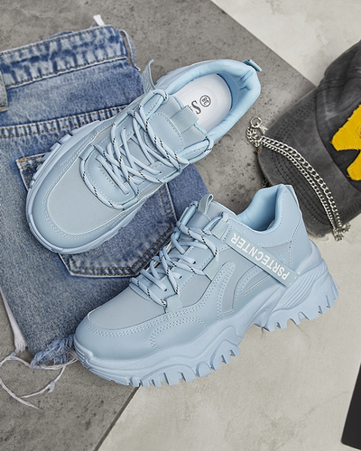 Blue women's sneaker sports shoes Evilpo- Footwear
