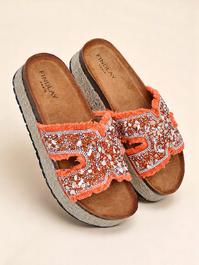 Royalfashion Women's slides with Candy Candy embellishments