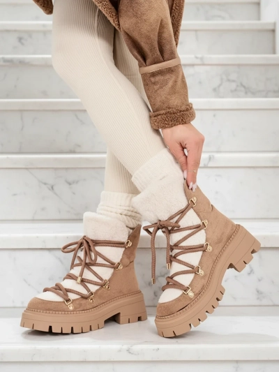 Royalfashion Lozin lace-up women's snow boots