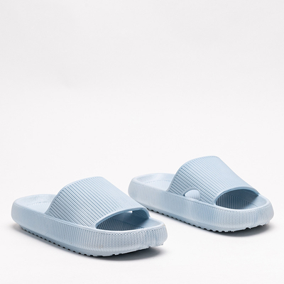 Blue rubber flip-flops with embossing Olinda - Footwear