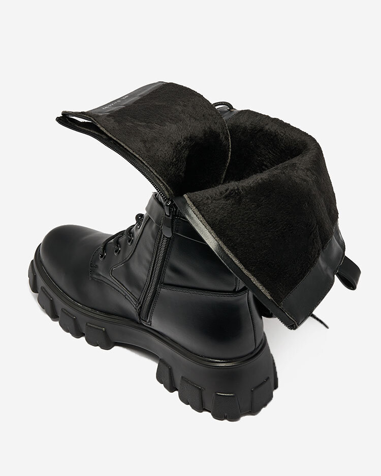 Royalfashion Black women's bagger boots with Atiuha pouch