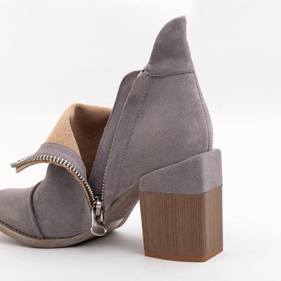 Grey women's cutout boots Plinara - Footwear