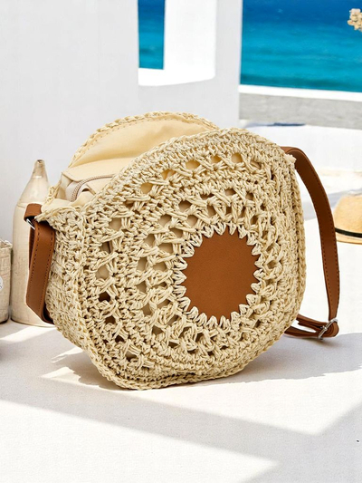 Royalfashion Small Straw Women's Handbag Solar Mini