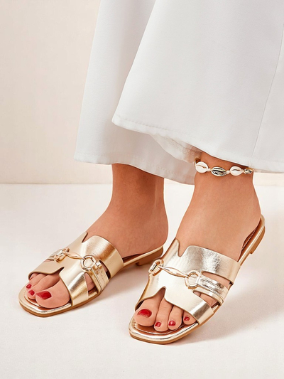 Royalfashion sieviešu čības ar plakanām zolēm Lina