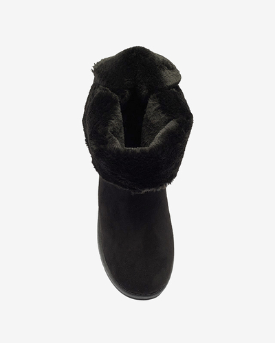 Stella flat-heeled suede eco-leather boots