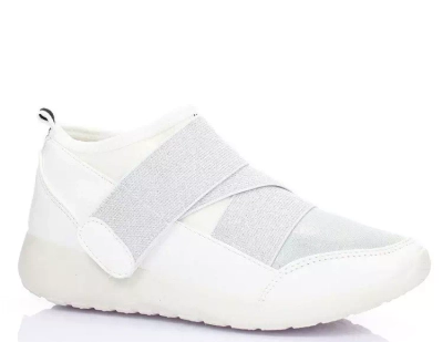 OUTLET White and silver sports shoes - Footwear