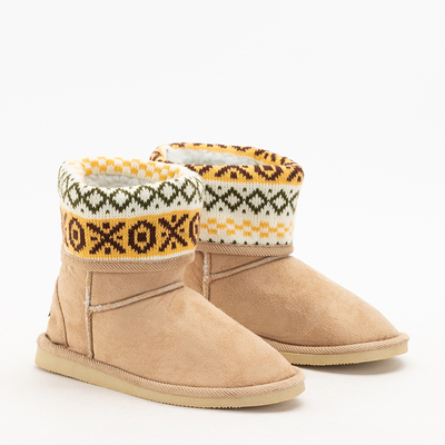 Beige snow boots for children Snowii - Footwear