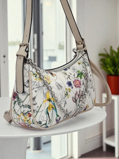 Royalfashion Small women's handbag made of eco-leather with floral pattern Lily Bloom