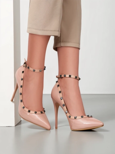 Royalfashion Sieviešu lakotas stiletto ar rhinestones Qoscalle