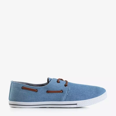 OUTLET Blue denim sneakers for men from Raisan - Footwear