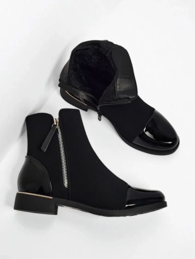Luna Black Elegant Ankle Boots for Autumn