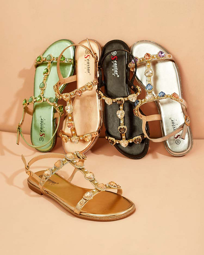 Royalfashion Women's Selina zirconia sandals