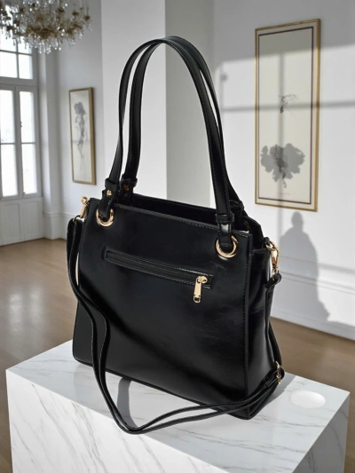 Women's shopper bag eco leather Silent Raven