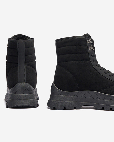 OUTLET Women's insulated trapper boots in black Wosser- Footwear