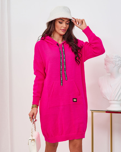Royalfashion Fuchsia women's sweater dress