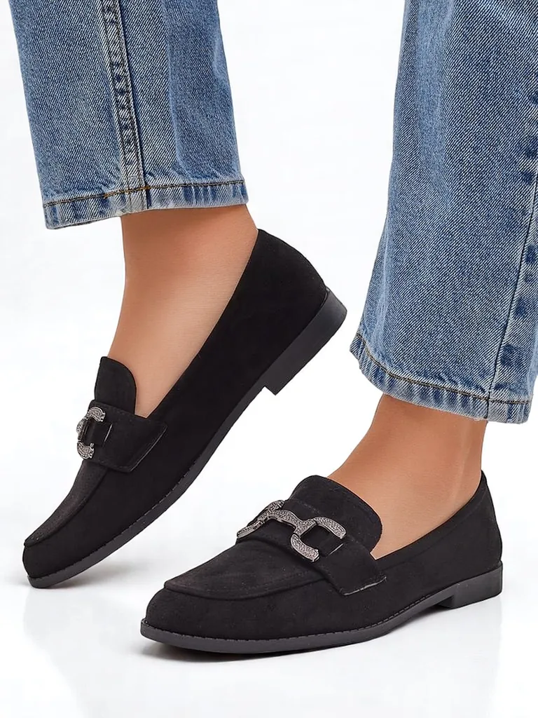 Royalfashion Eleganti sieviešu loafers ar zirkoniju rotājumu Zante