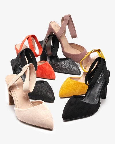 Orange sandals on the post Brossi - Shoes