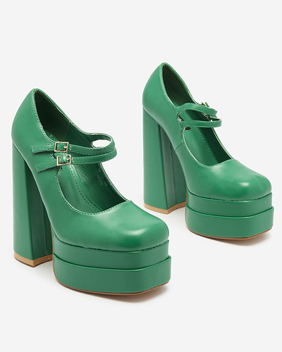 Green women's high stiletto pumps Edisa - Footwear