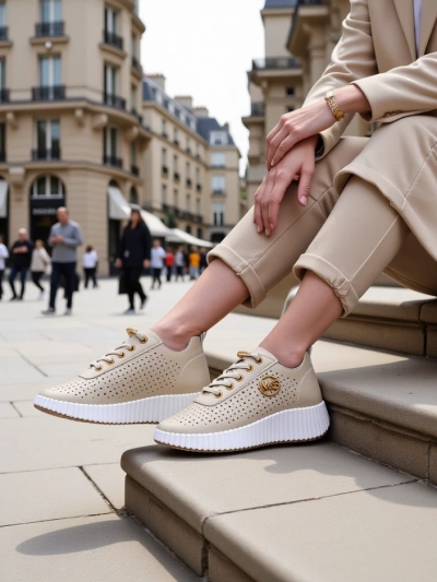 Royalfashion Women's sporty lace-up sneakers Jovenes