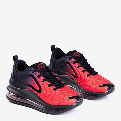 Черно-красная мужская спортивная обувь с прозрачной подошвой Aierda - Обувь